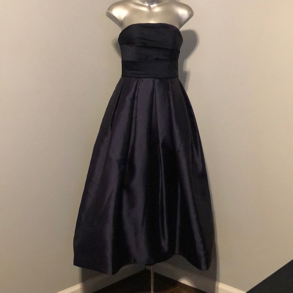 ML Monique Lhuillier MIDI Dress/Grown Dark Navy